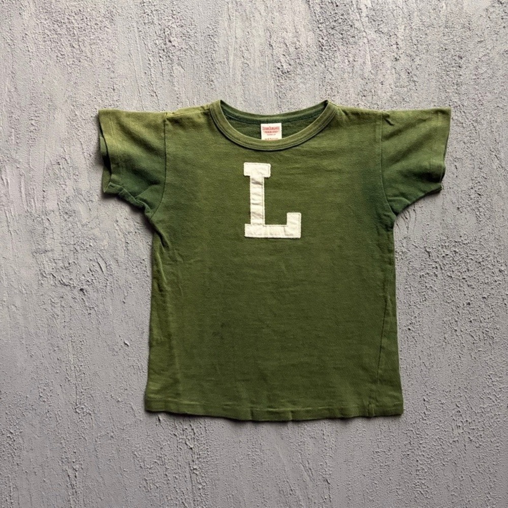 Denim & Dungaree T-Shirt Medium 130CM Green Japan Baby Tee